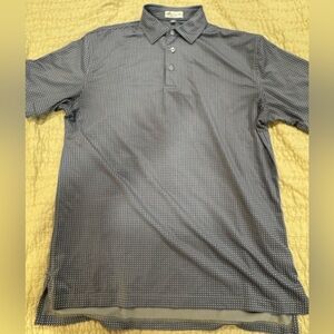 Men's Short-Sleeve Peter Millar Polo Shirt - Blue Microprint